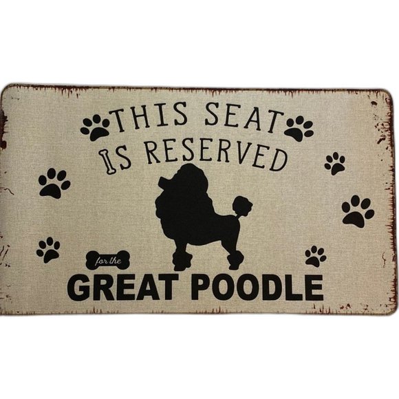 Funny Poodle Dog Bowl Mat NWOT - Picture 1 of 4
